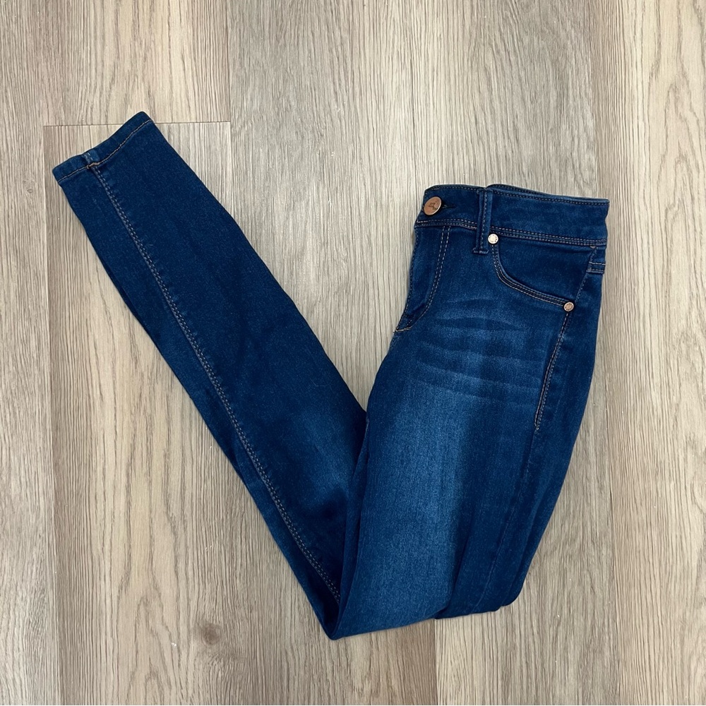1822 Denim Blue Dark Wash Skinny Jeans - 26